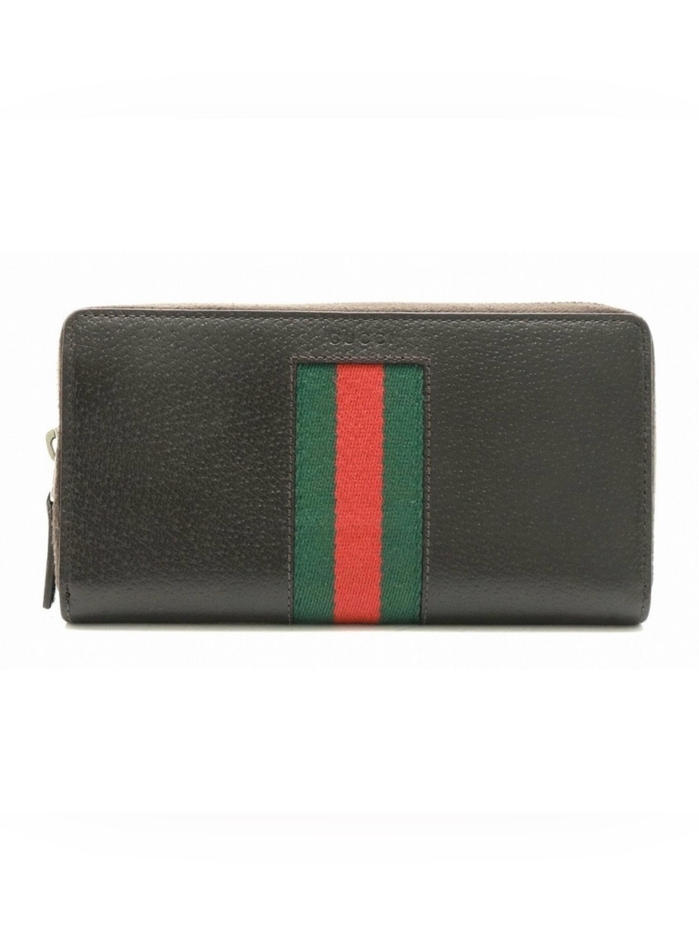 Gucci Sherry Line Long Wallet
Leather Black Green Red